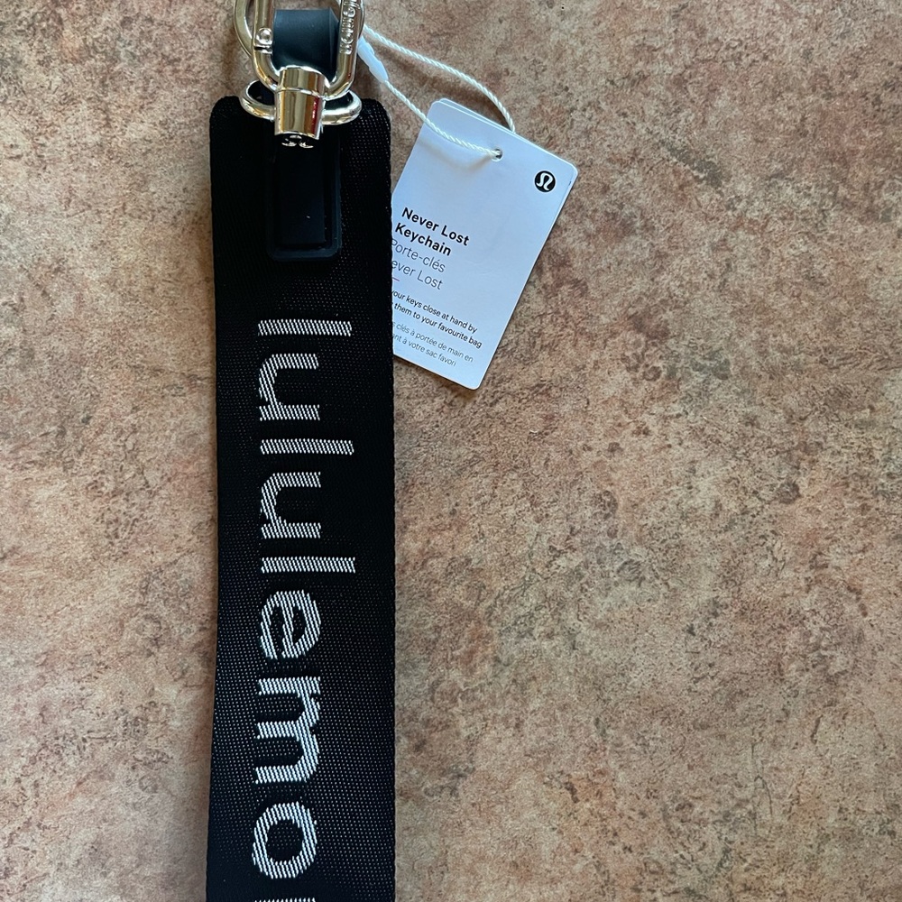 Lululemon Black and White Keychain